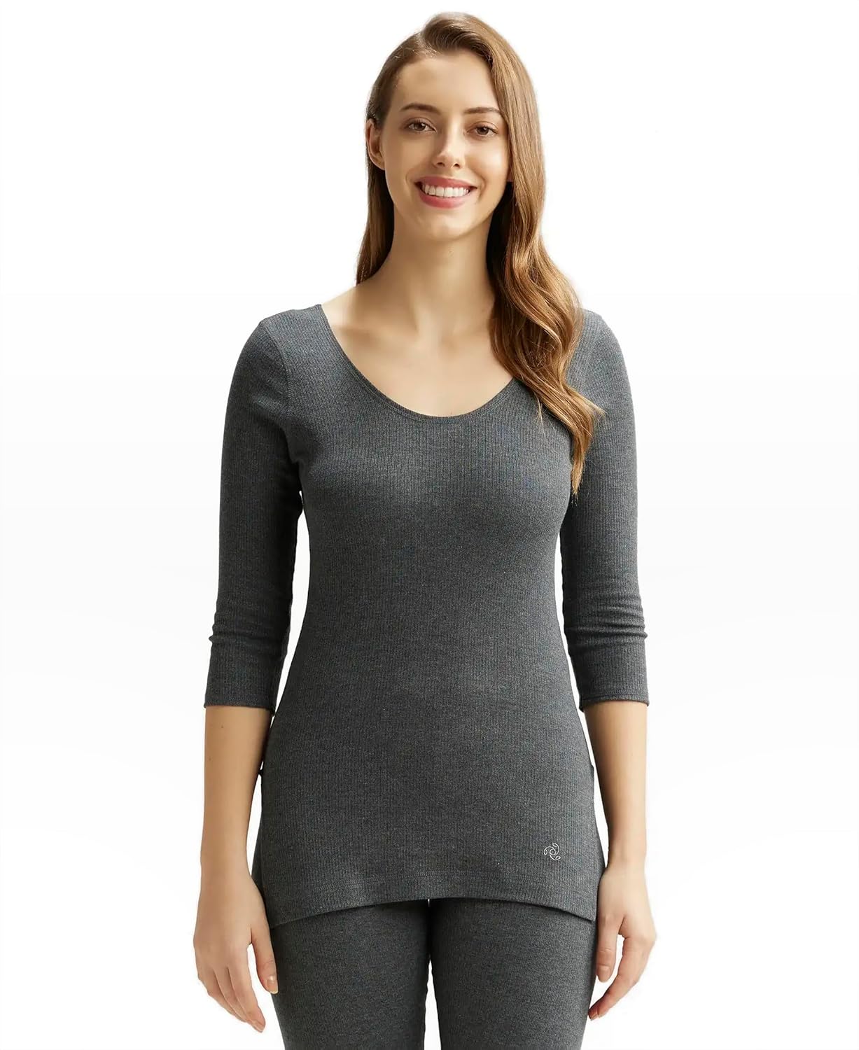 Jockey 2503 Women's Super Combed Cotton Rich Three Quarter Sleeve Thermal Top with Stay Warm Technology - Image 2