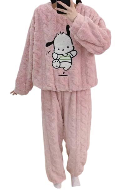Mehak Fashion Winter Night Suit for Women and Girls Woolen Fur Nightdress with Fleece Warm Nightwear Winterwear for Dailywear - Image 2